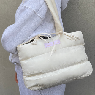 Puffer Tote - Cream
