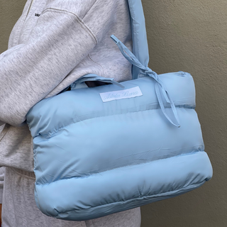 Puffer Tote - Blue