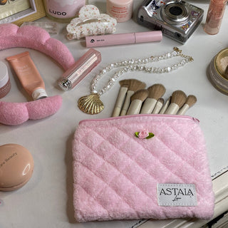 Quilted makeup bag makeup bag astala luna carry all makeup pouch pencil bag brushes bag makeup case vintage floral vanity case cosmetic bag Laptop case laptop bag quilted laptop cover laptop