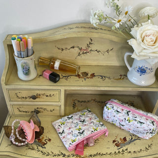 Quilted makeup bag makeup bag astala luna carry all makeup pouch pencil bag brushes bag makeup case vintage floral vanity case cosmetic bag Laptop case laptop bag quilted laptop cover laptop