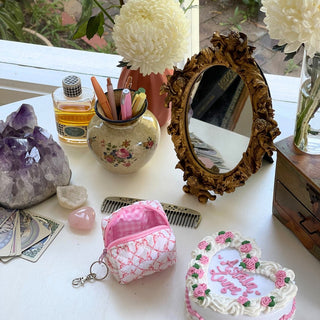 Quilted makeup bag makeup bag astala luna carry all makeup pouch pencil bag brushes bag makeup case vintage floral vanity case cosmetic bag Laptop case laptop bag quilted laptop cover laptop