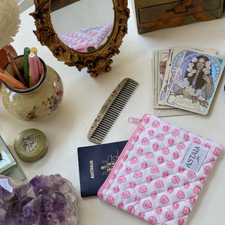 Quilted makeup bag makeup bag astala luna carry all makeup pouch pencil bag brushes bag makeup case vintage floral vanity case cosmetic bag Laptop case laptop bag quilted laptop cover laptop