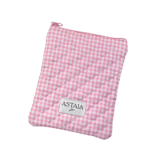 Astalaluna pink gingham Kindle pouch quilted eReader sleeve