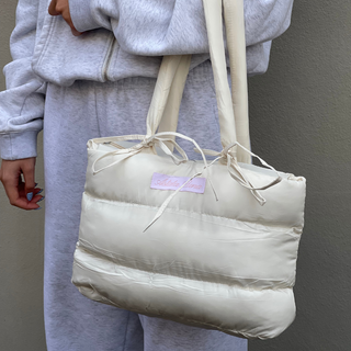 Puffer Tote - Cream