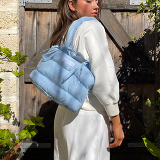 Puffer Tote - Blue
