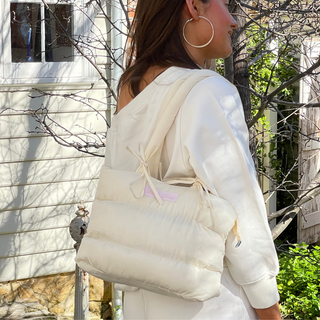 Puffer Tote - Cream