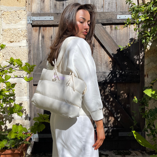 Puffer Tote - Cream