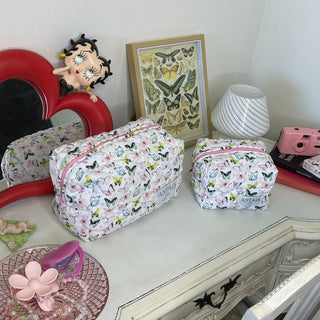 Quilted makeup bag makeup bag astala luna carry all makeup pouch pencil bag brushes bag makeup case vintage floral vanity case cosmetic bag Laptop case laptop bag quilted laptop cover laptop